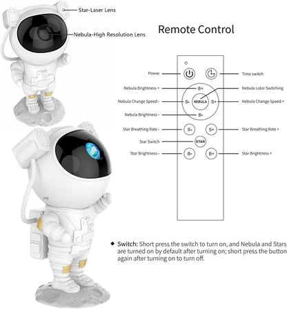 Astronaut Star Projector Night Light